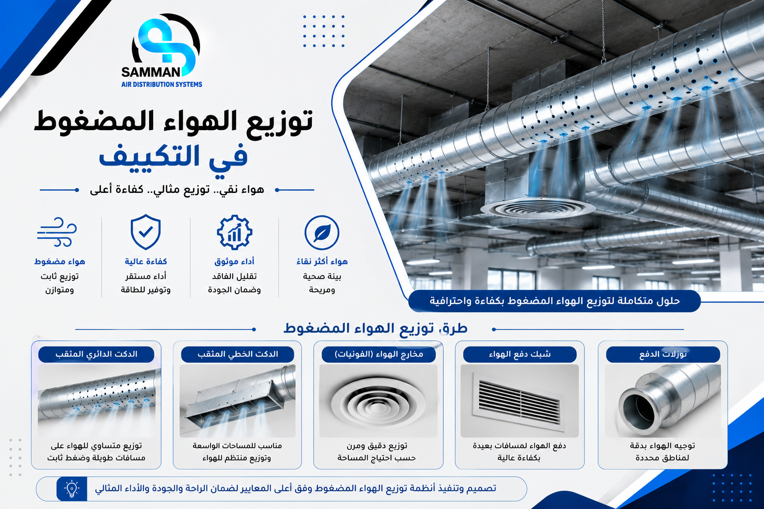 توزيع الهواء المضغوط في التكييف